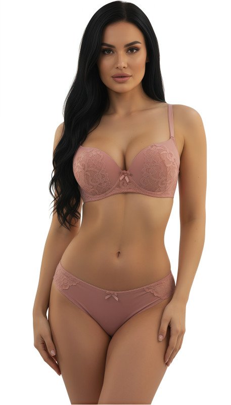 Daily Wear Lingerie Set for Women, Seamless Full Coverage Bra and Panty | Soft, Lightweight Innerwear for Comfort - LightPink