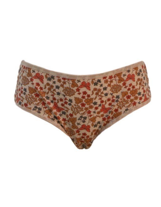 Women's Floral Design Mid Rise 3-Pack Panties, Multicolor - Beige