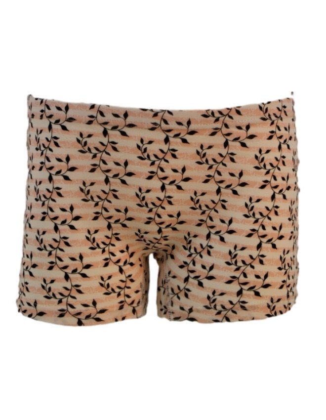 Girl's Plants Design Boyshort 3-Pack Underwear, Multicolor - Beige