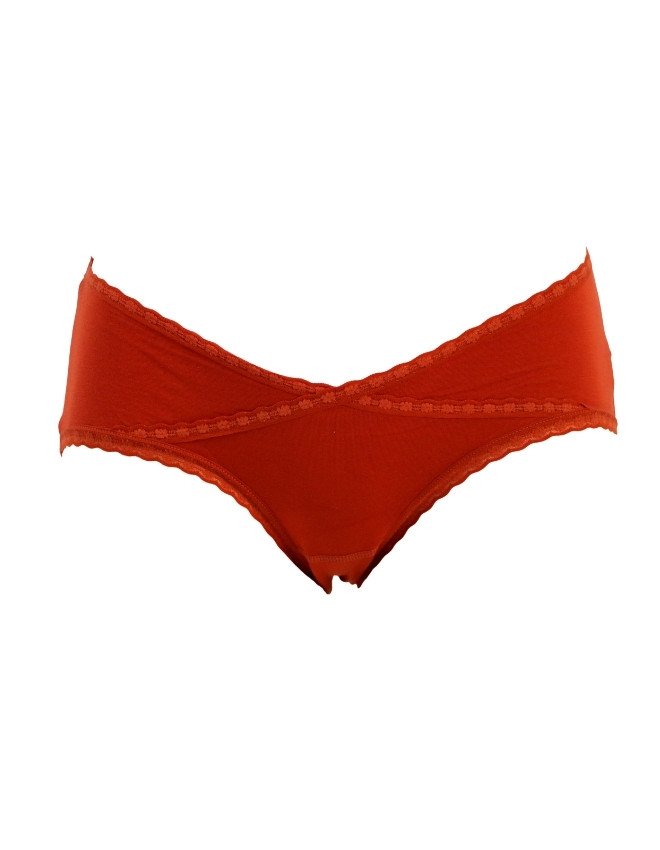 Women's Lace Stretch Design Mid Rise 3-Pack Panties, Multicolor, - OrangeRed