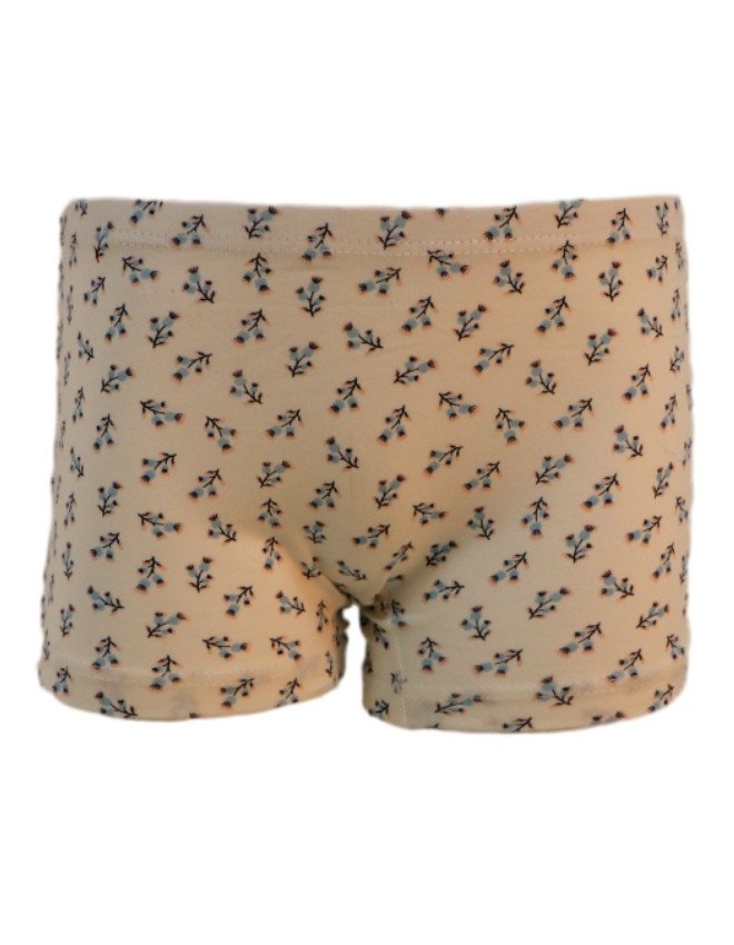 Girl's Multiple Design Boyshort 3-Pack Underwear, Multicolor - Beige