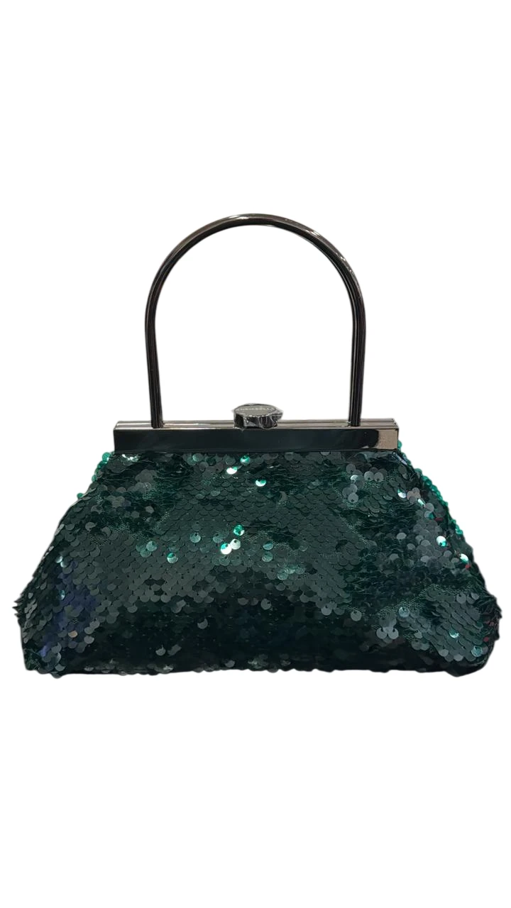 Forest Green Sequin Grab Bag - Green