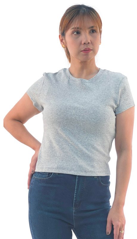 Women's Slim Fit Half Sleeve T-Shirt - Gray