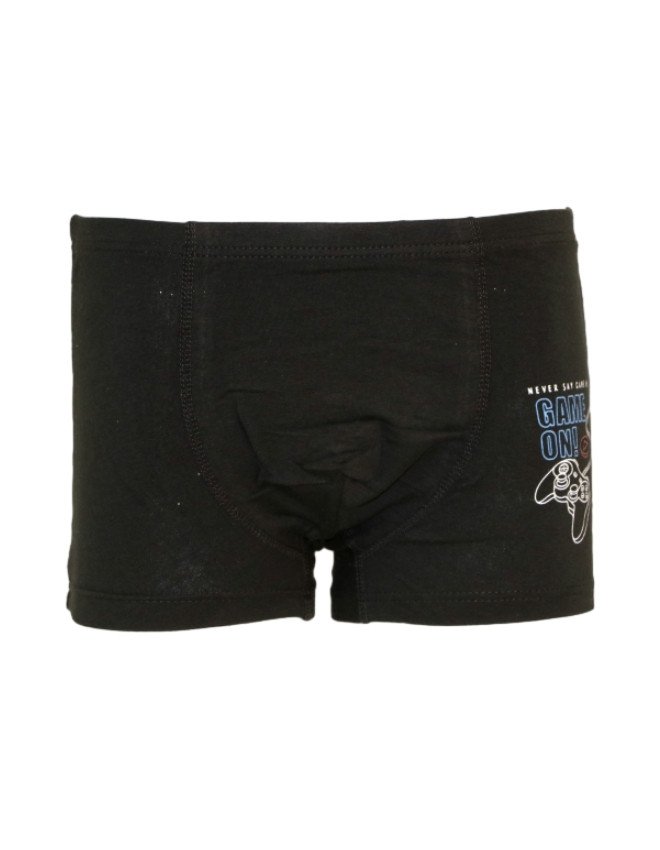Boys Multiple Design Boyshort 3-Pack Underwear, Multicolor - Black