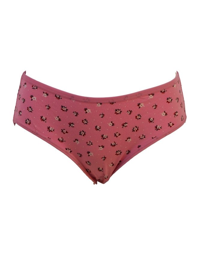 Women's Multiple Design Mid Rise 6-Pack Panties, Multicolor - Pink