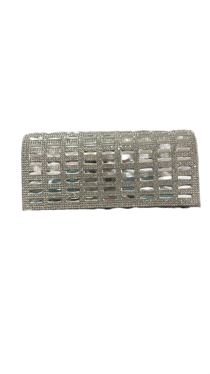 The Crystal Cascade Clutch - Silver