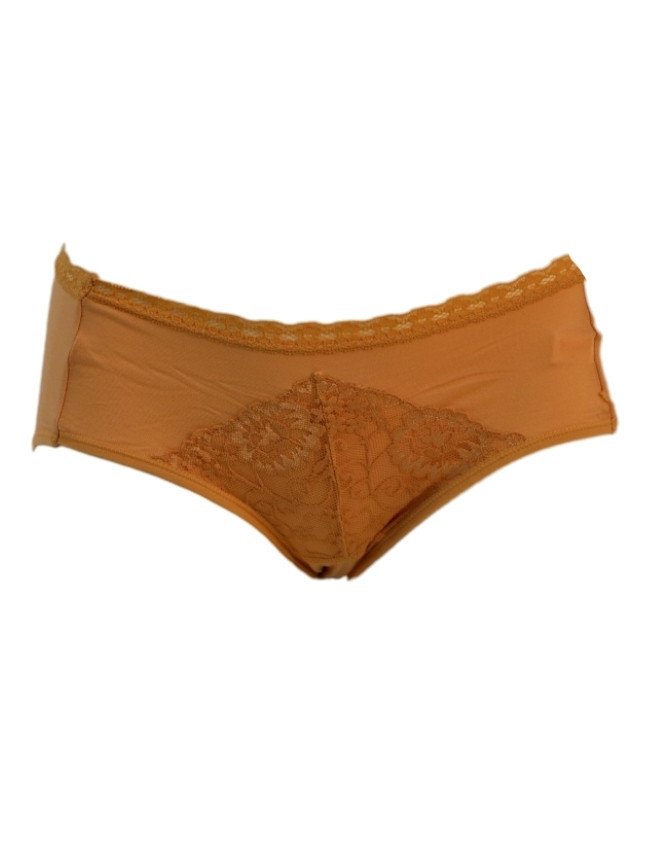 Women's Lace Waist Design Mid Rise 3-Pack Panties, Multicolor - LightBrown