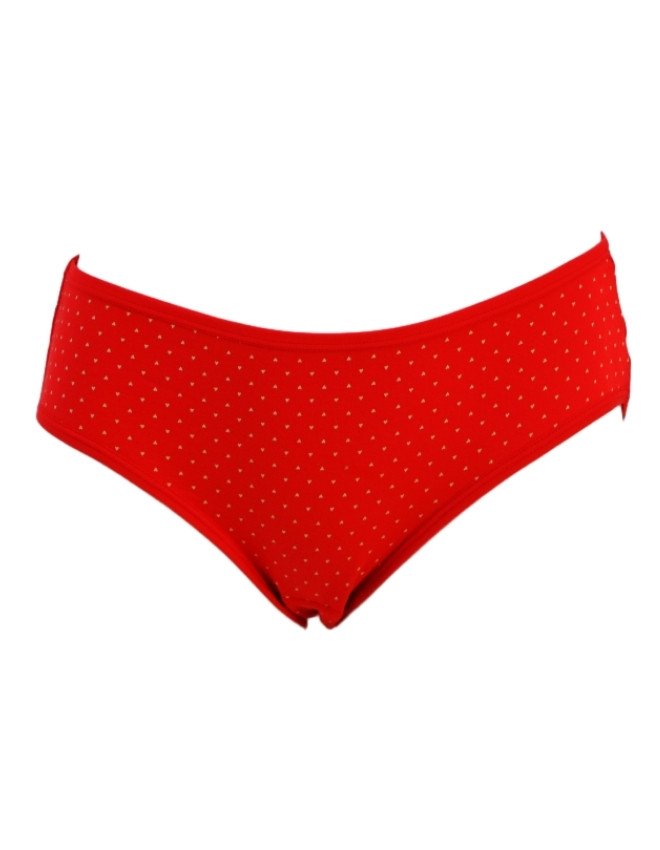 Women's Multiple Design Mid Rise 6-Pack Panties, Multicolor - Red