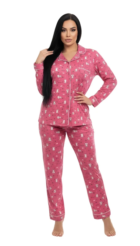 Women's Soft Slumber Bunny Print Pajama - Pink