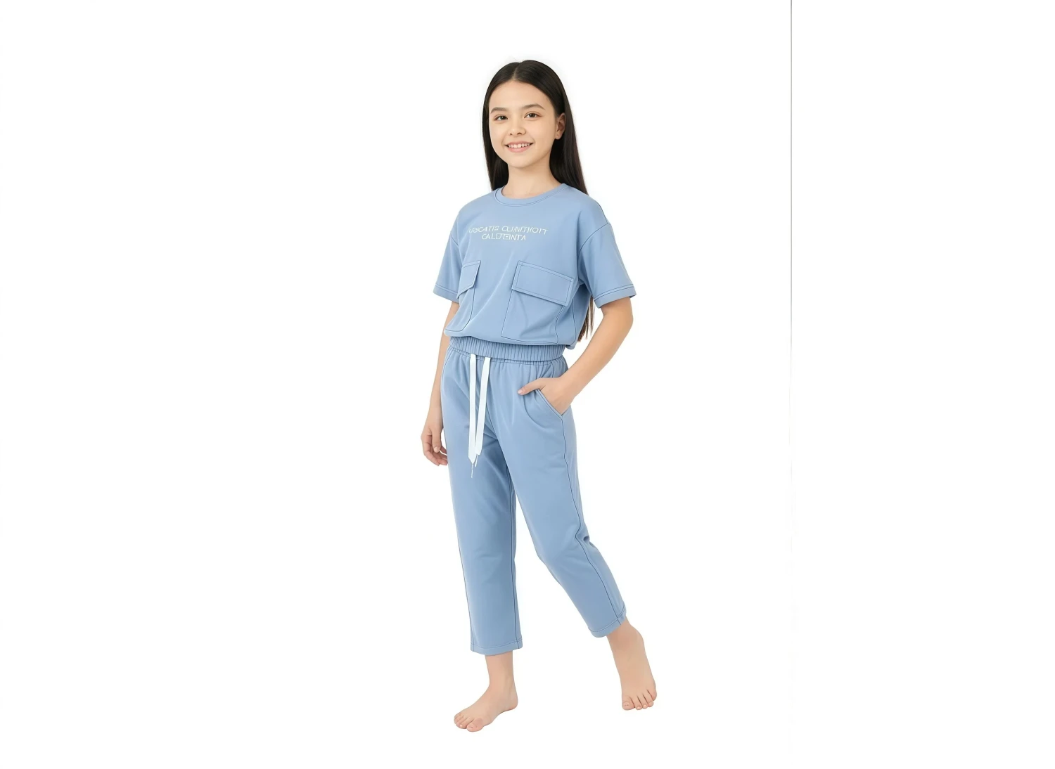 Girls' Comfort Pockets Set - LightBlue