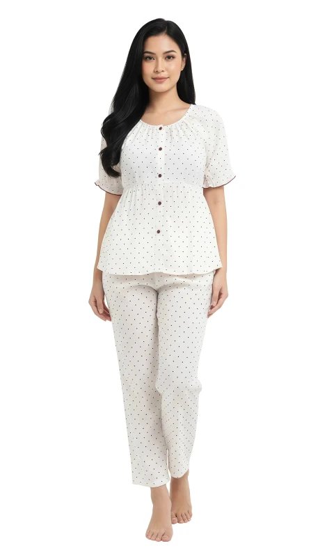 Women's Polka Dot Dream Pajama Set - Maroon