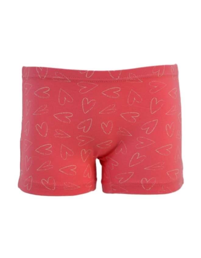 Girl's Heart & Love Design Boyshort 3-Pack Underwear, Multicolor - Pink