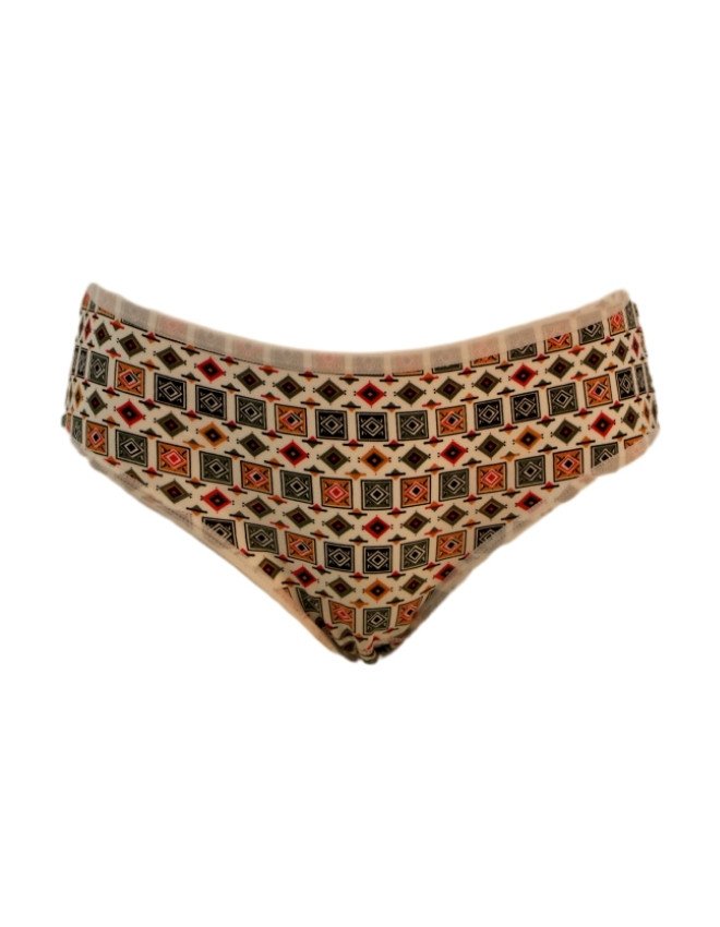 Women's Multiple Design Mid Rise 6-Pack Panties, Multicolor - Beige