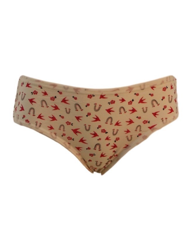 Women's Multiple Design Mid Rise 6-Pack Panties, Multicolor - Beige