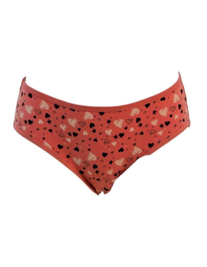Women's Heart & Floral Design Mid Rise 6-Pack Panties, Multicolor - Pink