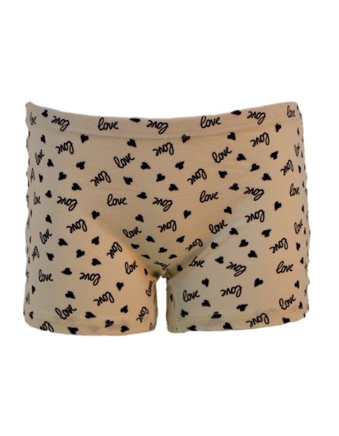 Girl's Multiple Design Boyshort 3-Pack Underwear, Multicolor - Beige
