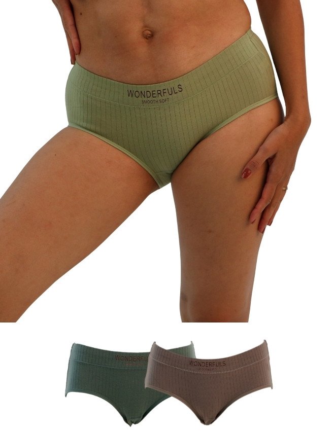 Women's Stretch Design Mid Rise 3-Pack Panties, Multicolor - LightGreen