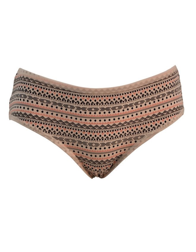 Women's Multiple Design Mid Rise 3-Pack Panties, Multicolor - LightBrown