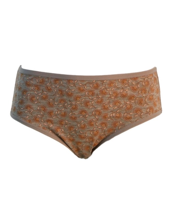 Women's Floral Design Mid Rise 3-Pack Panties, Multicolor - LightSlateGray