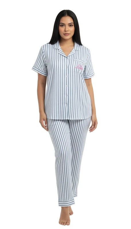 Women's Sweet Dreams Striped Pajama Set - Blue