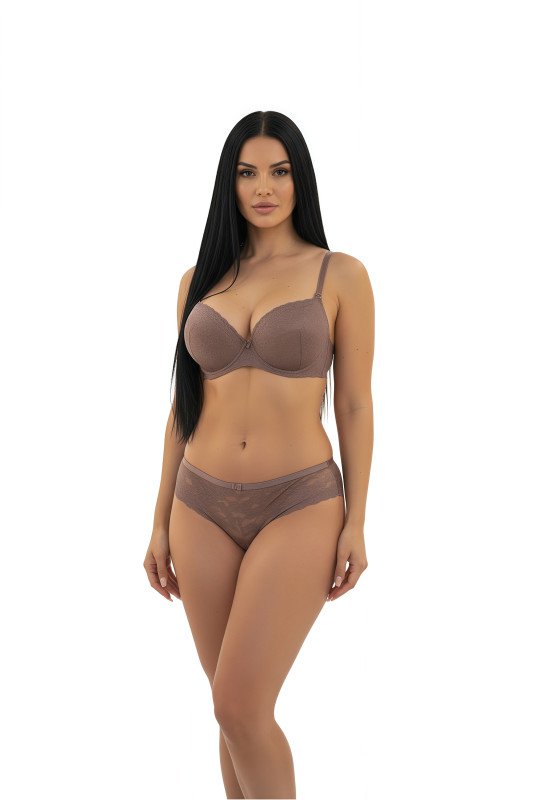 Women's Seamless Innerwear Set  Full Coverage, Breathable Bra & Panty Combo for Everyday Use - Brown