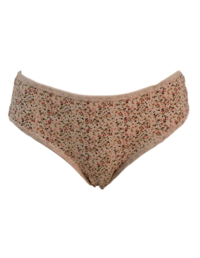 Women's Floral Design Mid Rise 6-Pack Panties, Multicolor - Beige