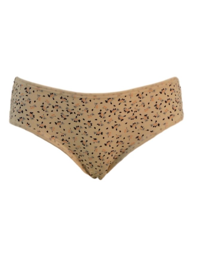 Women's Floral & Polka Dots Design Mid Rise 6-Pack Panties, Multicolor - Gray
