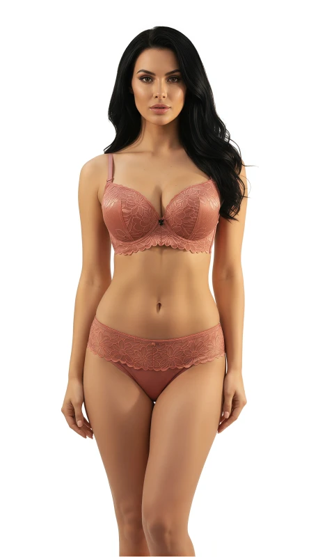 Women's Everyday Comfortable Bra & Panty Set Seamless, Breathable, and Lightweight Lingerie for Daily Wear Full Coverage Bra for Women - PeachPuff