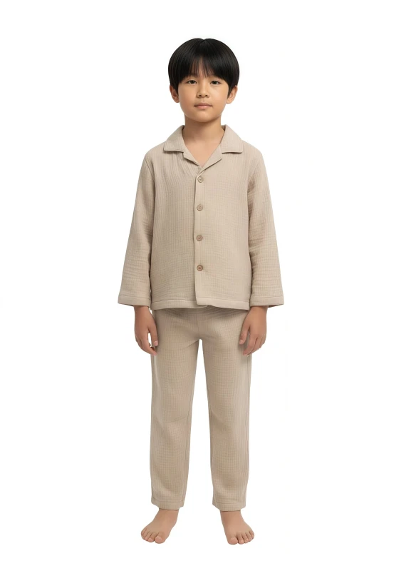 Woven Comfort Boys' Pajama - Beige