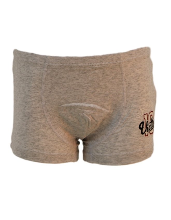 Boy's Multiple Design Boyshort 3-Pack Underwear, Multicolor - Gray