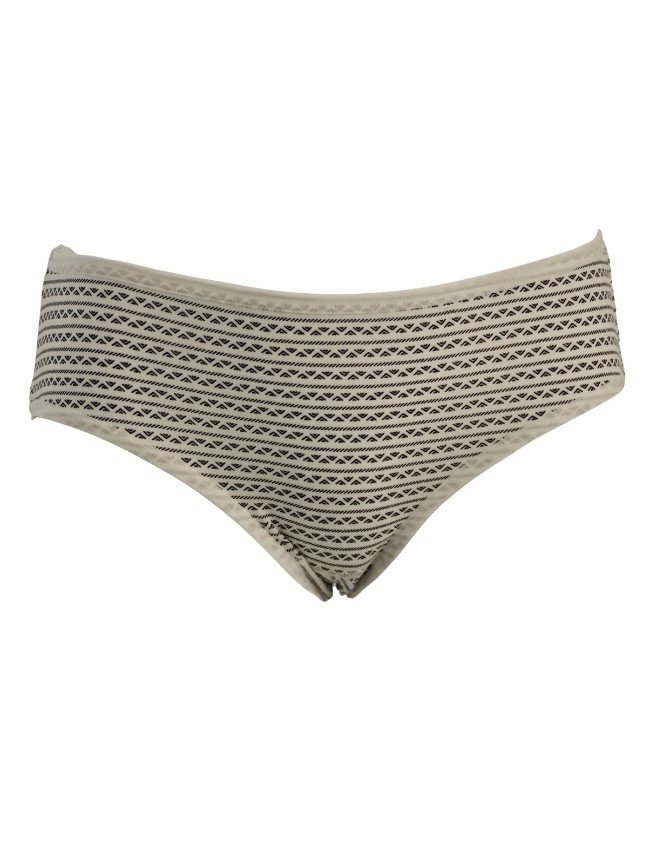 Women's Plain & Heart Design Mid Rise 6-Pack Panties, Multicolor - LightGrey
