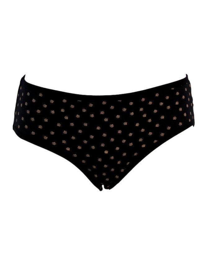 Women's Multiple Design Mid Rise 6-Pack Panties, Multicolor - Black