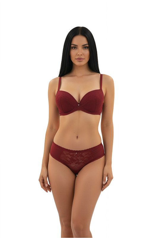 Women's Everyday Comfortable Bra & Panty Set Seamless, Breathable, and Lightweight Lingerie for Daily Wear Full Coverage Bra for Women - Fuchsia