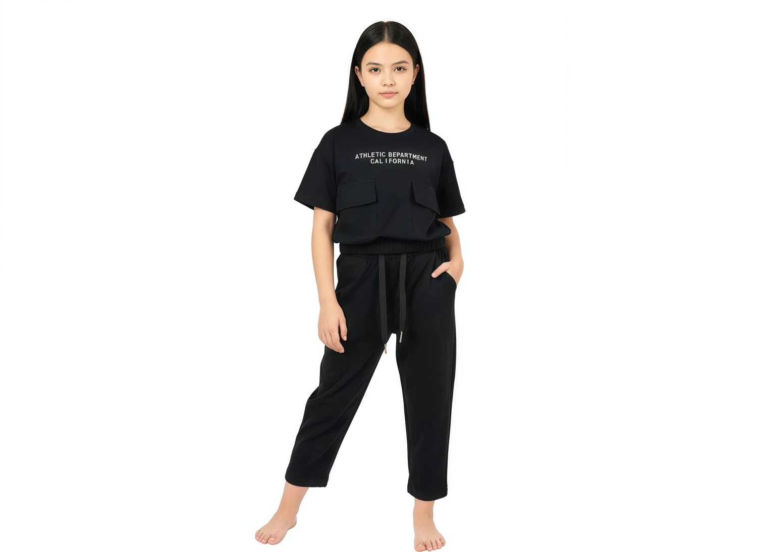 Girls' Comfort Pockets Set - Black