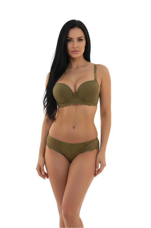 Women's Everyday Comfortable Bra & Panty Set, Seamless, Breathable, Lightweight Lingerie for Daily Wear | Full Coverage Bra for Women - LightGreen