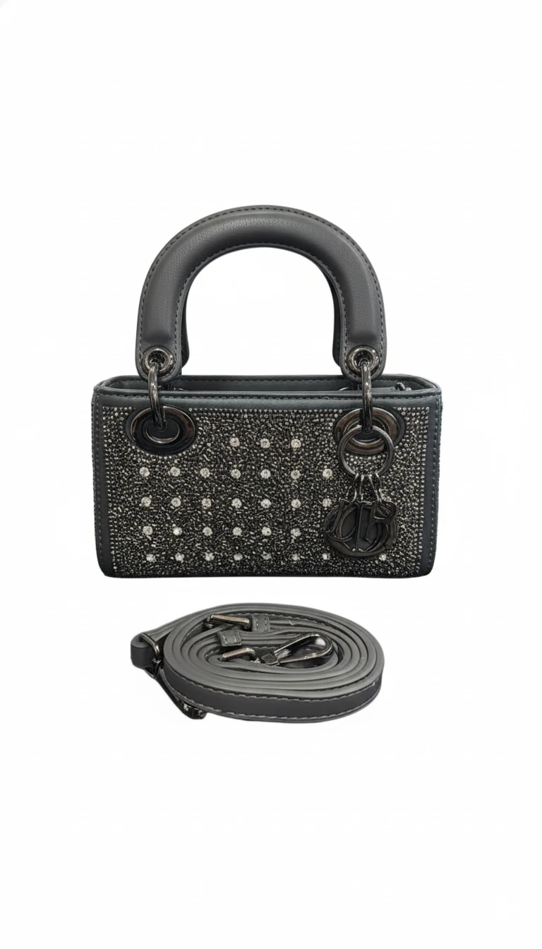 The Graphite Glamour Mini Tote - Gray