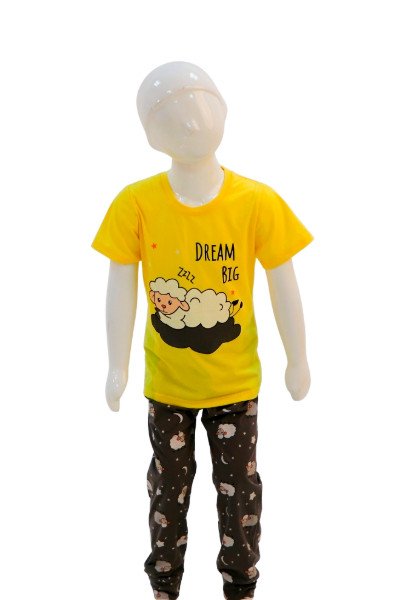 Dream Big Girls’ Pajama Set – Soft, Cozy & Adorable Sleepwear - Yellow