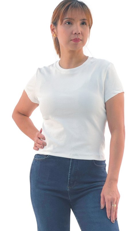 Women's Slim Fit Half Sleeve T-Shirt - White