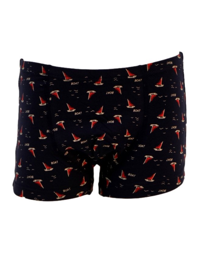 Boy's Multiple Design Boyshort 3-Pack Underwear, Multicolor - Navy