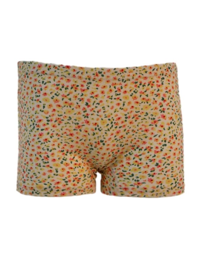 Girl's Plants Design Boyshort 3-Pack Underwear, Multicolor - Yellow