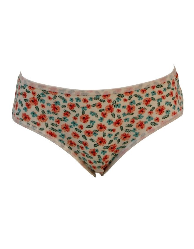 Women's Multiple Design Mid Rise 6-Pack Panties, Multicolor - Beige