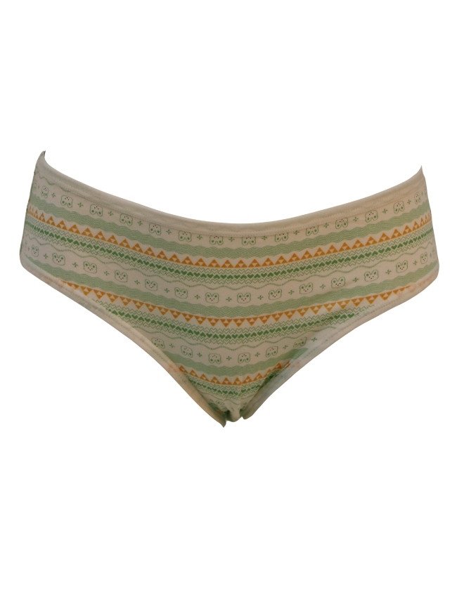 Women's Geometric Design Mid Rise 6-Pack Panties, Multicolor - Beige