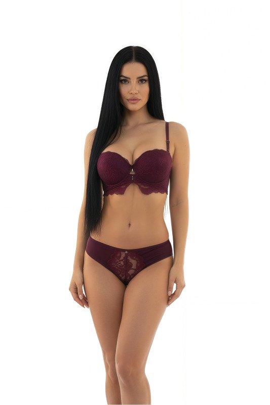 Women's Everyday Comfortable Bra & Panty Set Seamless, Breathable, and Lightweight Lingerie for Daily Wear Full Coverage Bra for Women - Purple