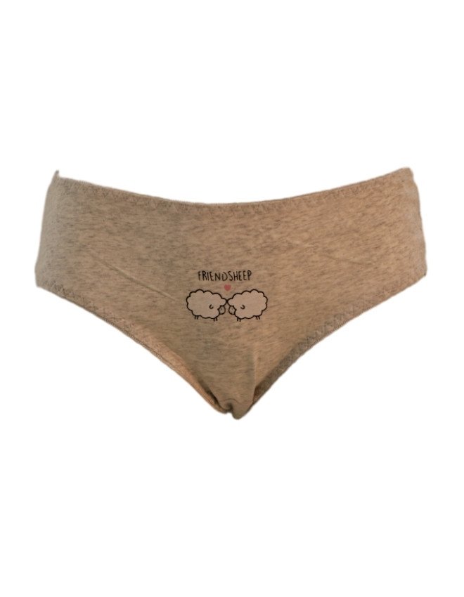 Women's Multiple Design Mid Rise 3-Pack Panties, Multicolor - Gray